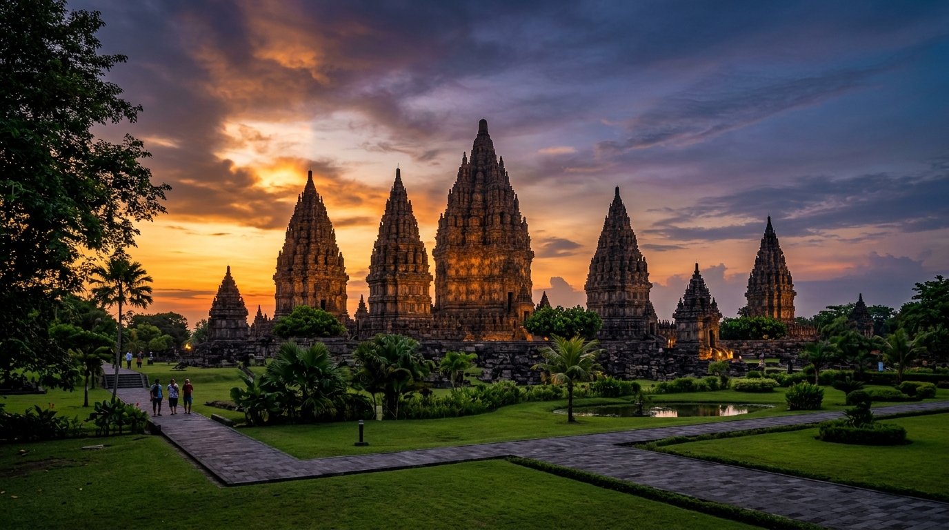Candi Prambanan Sunset